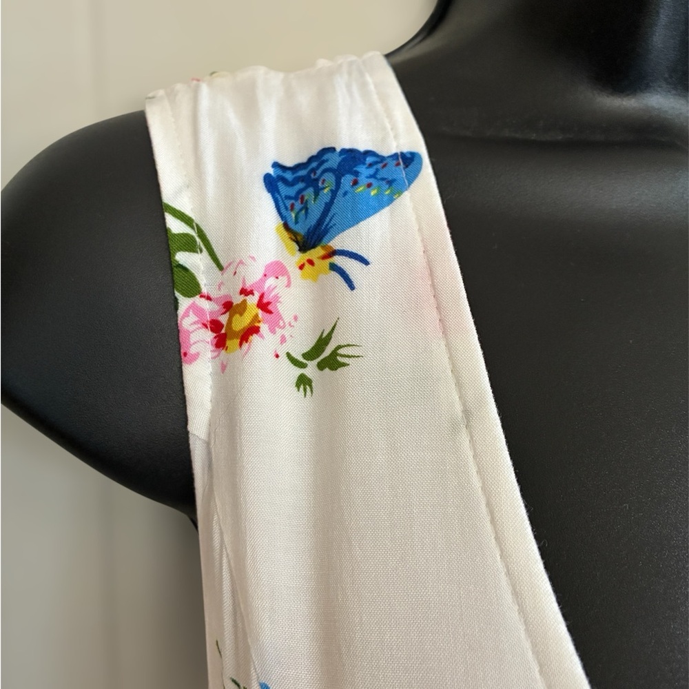 Venus Floral Sleeveless White Maxi Dress Size 8 - Picture 6 of 15